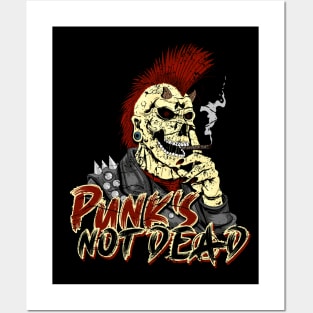 Punk's not Dead Punker Skull Posters and Art